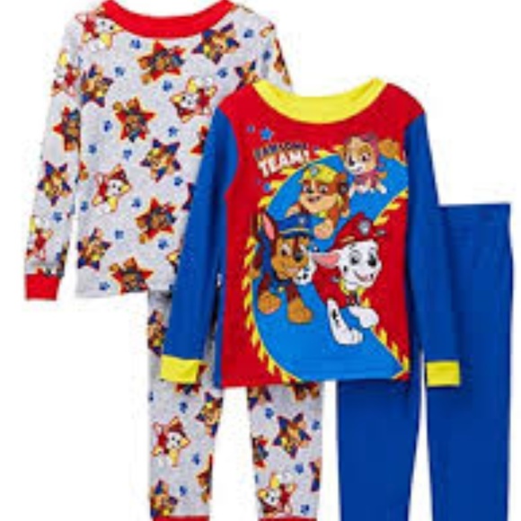 Paw Patrol Toddler Boys Four-Piece Snug Fit Pajama Set Size 2T 3T 4T